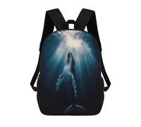 sinyumoney 2 Mochilas Humpback Whale Underwater Mochila Escolar Para Niños Mochila Escolar Impresa En 3D Para Niños Estudiantes De Primaria Y Secundaria 17inch