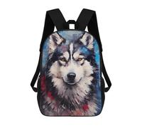 sinyumoney 2 Mochilas Husky Color Mochila Escolar Para Niños Mochila Escolar Impresa En 3D Para Niños Estudiantes De Primaria Y Secundaria 17inch
