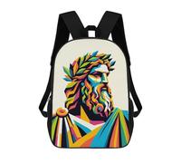 sinyumoney 2 Mochilas King of The Gods Zeus Mochila Escolar Para Niños Mochila Escolar Impresa En 3D Para Niños Estudiantes De Primaria Y Secundaria 17inch