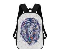 sinyumoney 2 Mochilas Lion Face Artwork Mochila Escolar Para Niños Mochila Escolar Impresa En 3D Para Niños Estudiantes De Primaria Y Secundaria 17inch