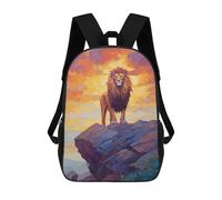 sinyumoney 2 Mochilas Lion Mochila Escolar Para Niños Mochila Escolar Impresa En 3D Para Niños Estudiantes De Primaria Y Secundaria 17inch