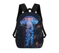sinyumoney 2 Mochilas Luminous Jellyfish Grace Mochila Escolar Para Niños Mochila Escolar Impresa En 3D Para Niños Estudiantes De Primaria Y Secundaria 17inch