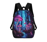 sinyumoney 2 Mochilas Magic Mushroom Forest Mochila Escolar Para Niños Mochila Escolar Impresa En 3D Para Niños Estudiantes De Primaria Y Secundaria 17inch