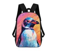sinyumoney 2 Mochilas Penguin Cute Mochila Escolar Para Niños Mochila Escolar Impresa En 3D Para Niños Estudiantes De Primaria Y Secundaria 17inch