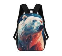 sinyumoney 2 Mochilas Polar Bear Colorful Mochila Escolar Para Niños Mochila Escolar Impresa En 3D Para Niños Estudiantes De Primaria Y Secundaria 17inch