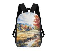 sinyumoney 2 Mochilas Rustic Autumn Cabin Mochila Escolar Para Niños Mochila Escolar Impresa En 3D Para Niños Estudiantes De Primaria Y Secundaria 17inch