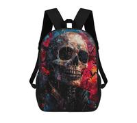 sinyumoney 2 Mochilas Skull in Bats Painting Mochila Escolar Para Niños Mochila Escolar Impresa En 3D Para Niños Estudiantes De Primaria Y Secundaria 17inch