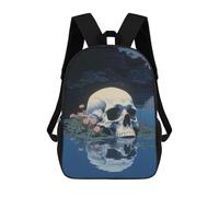 sinyumoney 2 Mochilas Skull Japanese Painting Mochila Escolar Para Niños Mochila Escolar Impresa En 3D Para Niños Estudiantes De Primaria Y Secundaria 17inch