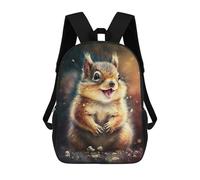 sinyumoney 2 Mochilas Squirrel Watercolor Paint Mochila Escolar Para Niños Mochila Escolar Impresa En 3D Para Niños Estudiantes De Primaria Y Secundaria 17inch