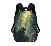 sinyumoney 2 Mochilas Sunlit Tropical Chimpanzee Mochila Escolar Para Niños Mochila Escolar Impresa En 3D Para Niños Estudiantes De Primaria Y Secundaria 17inch