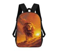 sinyumoney 2 Mochilas The Lion Beautiful Twiligh Mochila Escolar Para Niños Mochila Escolar Impresa En 3D Para Niños Estudiantes De Primaria Y Secundaria 17inch