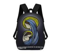 sinyumoney 2 Mochilas Virgin Mary Quote Mochila Escolar Para Niños Mochila Escolar Impresa En 3D Para Niños Estudiantes De Primaria Y Secundaria 17inch