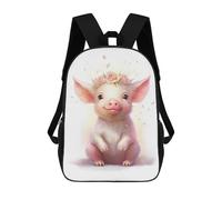 sinyumoney 2 Mochilas Watercolor Baby Pig Piglet Mochila Escolar Para Niños Mochila Escolar Impresa En 3D Para Niños Estudiantes De Primaria Y Secundaria 17inch