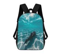 sinyumoney 2 Mochilas Whale Shark Beach Mochila Escolar Para Niños Mochila Escolar Impresa En 3D Para Niños Estudiantes De Primaria Y Secundaria 17inch