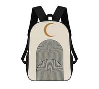 sinyumoney 2Mochila 3D Abstract And Geometric 9 Mochila Escolar Para Niños Mochila Para Libros Mochila Moderna Mochila Para Portátil Para Niños Y Niñas 17inch