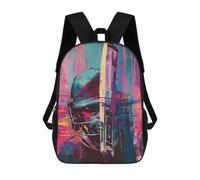 sinyumoney 2Mochila 3D Abstract Cricketer Mochila Escolar Para Niños Mochila Para Libros Mochila Moderna Mochila Para Portátil Para Niños Y Niñas 17inch
