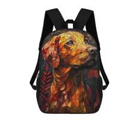 sinyumoney 2Mochila 3D Abstract Labrador Dog Mochila Escolar Para Niños Mochila Para Libros Mochila Moderna Mochila Para Portátil Para Niños Y Niñas 17inch
