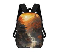 sinyumoney 2Mochila 3D Amazing Sunset The River Mochila Escolar Para Niños Mochila Para Libros Mochila Moderna Mochila Para Portátil Para Niños Y Niñas 17inch