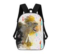 sinyumoney 2Mochila 3D Angry Lioness Mochila Escolar Para Niños Mochila Para Libros Mochila Moderna Mochila Para Portátil Para Niños Y Niñas 17inch