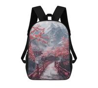 sinyumoney 2Mochila 3D Asian Landscape at Spring Mochila Escolar Para Niños Mochila Para Libros Mochila Moderna Mochila Para Portátil Para Niños Y Niñas 17inch