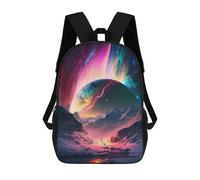 sinyumoney 2Mochila 3D Aurora Glacier Planet Mochila Escolar Para Niños Mochila Para Libros Mochila Moderna Mochila Para Portátil Para Niños Y Niñas 17inch