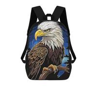 sinyumoney 2Mochila 3D Bald Eagle in Nature Mochila Escolar Para Niños Mochila Para Libros Mochila Moderna Mochila Para Portátil Para Niños Y Niñas 17inch
