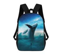 sinyumoney 2Mochila 3D Big Whale Mochila Escolar Para Niños Mochila Para Libros Mochila Moderna Mochila Para Portátil Para Niños Y Niñas 17inch