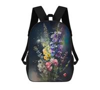 sinyumoney 2Mochila 3D Colorful Flowers Decor Art Mochila Escolar Para Niños Mochila Para Libros Mochila Moderna Mochila Para Portátil Para Niños Y Niñas 17inch