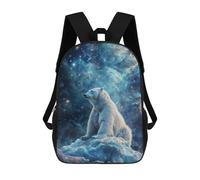 sinyumoney 2Mochila 3D Cosmic Nebula Polar Bear Mochila Escolar Para Niños Mochila Para Libros Mochila Moderna Mochila Para Portátil Para Niños Y Niñas 17inch