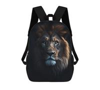 sinyumoney 2Mochila 3D Dark Royal Lion Portrait Mochila Escolar Para Niños Mochila Para Libros Mochila Moderna Mochila Para Portátil Para Niños Y Niñas 17inch
