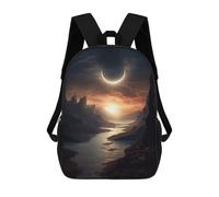 sinyumoney 2Mochila 3D Eclipse And Sun Mochila Escolar Para Niños Mochila Para Libros Mochila Moderna Mochila Para Portátil Para Niños Y Niñas 17inch