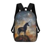 sinyumoney 2Mochila 3D Enchanted Unicorn Mochila Escolar Para Niños Mochila Para Libros Mochila Moderna Mochila Para Portátil Para Niños Y Niñas 17inch