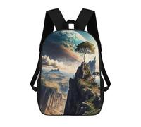 sinyumoney 2Mochila 3D Galactic Eden Panorama Mochila Escolar Para Niños Mochila Para Libros Mochila Moderna Mochila Para Portátil Para Niños Y Niñas 17inch