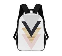sinyumoney 2Mochila 3D Geometric Collage IV Mochila Escolar Para Niños Mochila Para Libros Mochila Moderna Mochila Para Portátil Para Niños Y Niñas 17inch