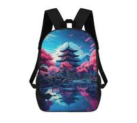 sinyumoney 2Mochila 3D Japan Cherry Blossom Art Mochila Escolar Para Niños Mochila Para Libros Mochila Moderna Mochila Para Portátil Para Niños Y Niñas 17inch