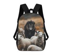 sinyumoney 2Mochila 3D Lion Black Sheep Fantasy Mochila Escolar Para Niños Mochila Para Libros Mochila Moderna Mochila Para Portátil Para Niños Y Niñas 17inch