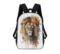 sinyumoney 2Mochila 3D Lion Face Mochila Escolar Para Niños Mochila Para Libros Mochila Moderna Mochila Para Portátil Para Niños Y Niñas 17inch