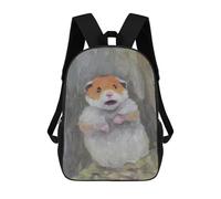 sinyumoney 2Mochila 3D Meme Hamster Art Animal Mochila Escolar Para Niños Mochila Para Libros Mochila Moderna Mochila Para Portátil Para Niños Y Niñas 17inch