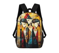 sinyumoney 2Mochila 3D Modern Cubist Vision of The Three Graces Mochila Escolar Para Niños Mochila Para Libros Mochila Moderna Mochila Para Portátil Para Niños Y Niñas 17inch