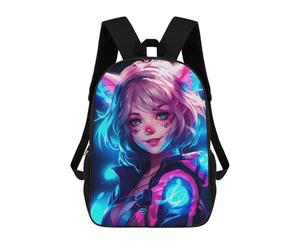 sinyumoney 2Mochila 3D Neon Anime Cat Women Mochila Escolar Para Niños Mochila Para Libros Mochila Moderna Mochila Para Portátil Para Niños Y Niñas 17inch