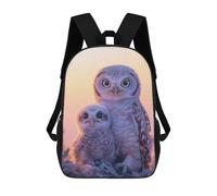sinyumoney 2Mochila 3D Owl Family at Sunset Mochila Escolar Para Niños Mochila Para Libros Mochila Moderna Mochila Para Portátil Para Niños Y Niñas 17inch