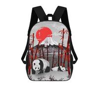 sinyumoney 2Mochila 3D Panda On Vacation Mochila Escolar Para Niños Mochila Para Libros Mochila Moderna Mochila Para Portátil Para Niños Y Niñas 17inch