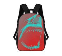 sinyumoney 2Mochila 3D Shark Jaw Abstract Art Mochila Escolar Para Niños Mochila Para Libros Mochila Moderna Mochila Para Portátil Para Niños Y Niñas 17inch