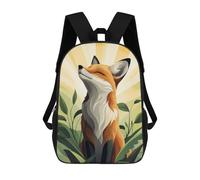 sinyumoney 2Mochila 3D Smiling Fox in Sunlight Mochila Escolar Para Niños Mochila Para Libros Mochila Moderna Mochila Para Portátil Para Niños Y Niñas 17inch