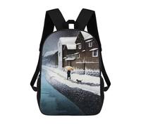 sinyumoney 2Mochila 3D Snow at Handa Mochila Escolar Para Niños Mochila Para Libros Mochila Moderna Mochila Para Portátil Para Niños Y Niñas 17inch