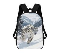 sinyumoney 2Mochila 3D Snow Leopard Running Mochila Escolar Para Niños Mochila Para Libros Mochila Moderna Mochila Para Portátil Para Niños Y Niñas 17inch