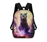 sinyumoney 2Mochila 3D Spiritual Healer Cat Mochila Escolar Para Niños Mochila Para Libros Mochila Moderna Mochila Para Portátil Para Niños Y Niñas 17inch