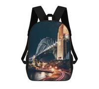 sinyumoney 2Mochila 3D Sydney Harbour Bridge Mochila Escolar Para Niños Mochila Para Libros Mochila Moderna Mochila Para Portátil Para Niños Y Niñas 17inch