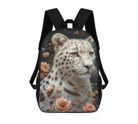 sinyumoney 2Mochila 3D The White Leopard Mochila Escolar Para Niños Mochila Para Libros Mochila Moderna Mochila Para Portátil Para Niños Y Niñas 17inch