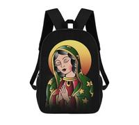 sinyumoney 2Mochila 3D Virgin of Guadalupe Mx Mochila Escolar Para Niños Mochila Para Libros Mochila Moderna Mochila Para Portátil Para Niños Y Niñas 17inch